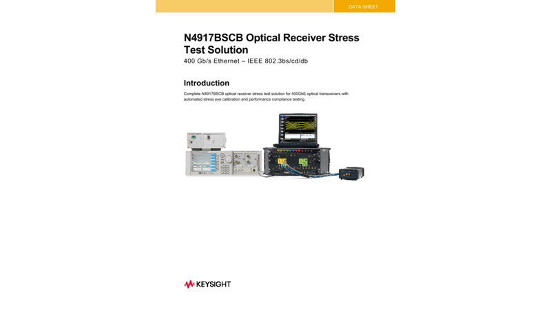 N4917BSCB Optical Receiver Stress Test Solution